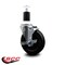 Service Caster 5'' Soft Rubber Swivel 1-1/2'' Expanding Stem Caster with Brake SCC-EX20S514-SRS-TLB-112 - alternate 2